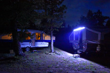 The glow from a Flagstaff under-awning LED light