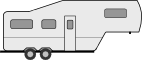 fifth-wheel camper line drawing