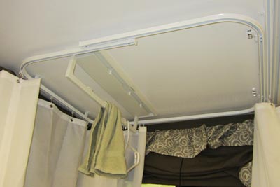 2015 Flagstaff 625D shower curtain track system