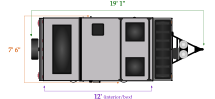 length and width dimensions for Flagstaff T12RBSSE