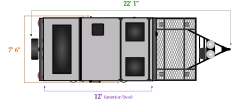 length and width dimensions for Flagstaff T12RBTHSE