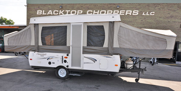 Early Model 2015 Flagstaff 228D with shower exterior