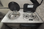 used 2019 Flagstaff T21DMHW exterior sink and stove