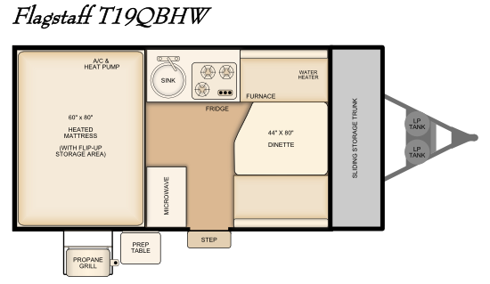 Flagstaff T19QBHW floorplan