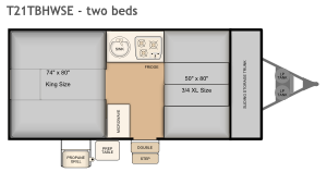 2018 Flagstaff T21TBHSE in two-bed layout