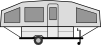 soft-top camping trailer line drawing