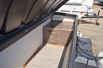 2020 Flagstaff 206M water heater in storage trunk