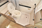 2022 Flagstaff HW29SC toilet and interior shower