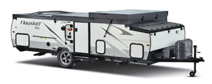 Flagstaff T-series camper when folded down