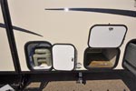 2016 Flagstaff T21TBHW cassette toilet and storage doors