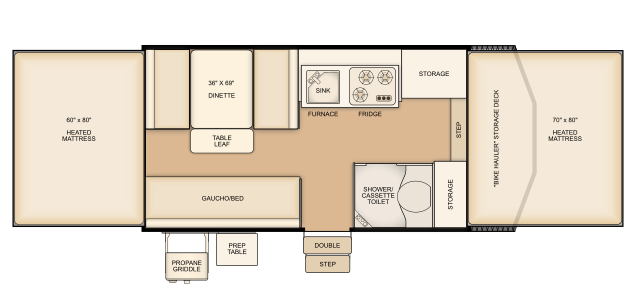 Flagstaff 228BHSE with shower floorplan