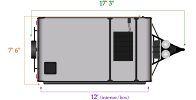 Flagstaff 228D travel length and width
