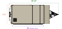 Flagstaff 625D travel length and width