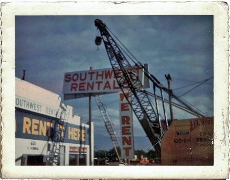1967 signage installation