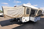 Early Model 2015 Flagstaff 228D with shower back-side